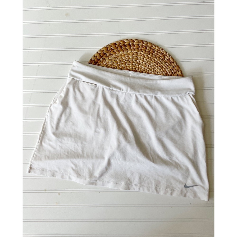 Nike Dri Fit Tennis Running Skirt Skort White L